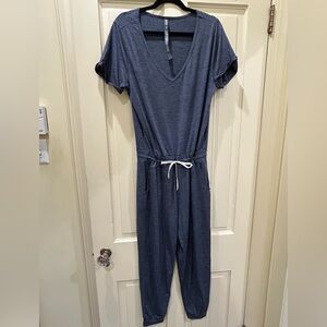Vuori Gray V-Neck Jumpsuit